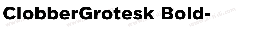 ClobberGrotesk Bold字体转换